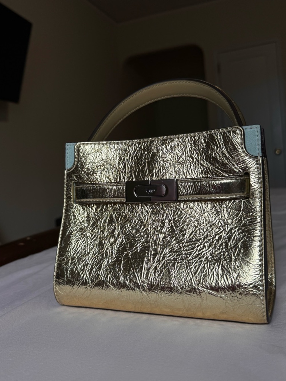 Tory Burch Radziwill Metallic Petite Double Bag - Picture 3 of 11